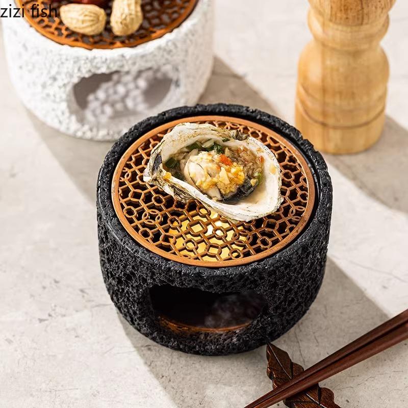 Creativo Texture Rocciosa Arte del Ferro Stoviglie in Cemento Piatto Isolante Ristorante Piatto da Dessert Piatto per Sushi Stoviglie Speciali