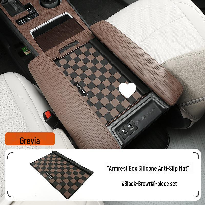 Toyota Sienna Center Console Armrest Lid Anti-Slip Mat with Leak-Proof Strip and Unique Grevy Features