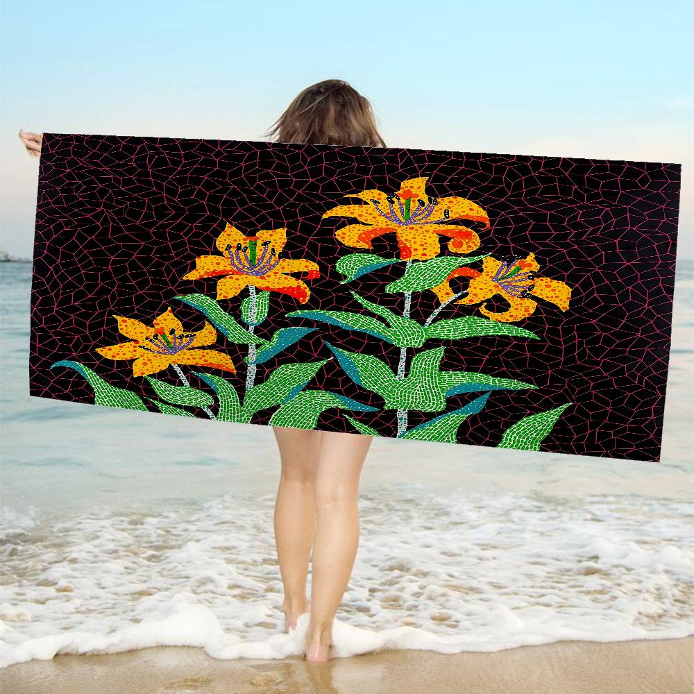 Pumpkin Yayoi Kusama Microfiber Printed Beach Towel Mountain Climbing Yoga Beach Swimming Running Absorbent Soft Towel