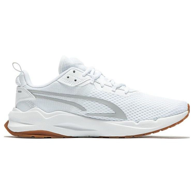 Puma Lépéshossz Kényelmes Tartós Légáteresztő Alacsony szárú Alkalmi Futócipő Unisex Sneakerek Fehér Barna 389422-02