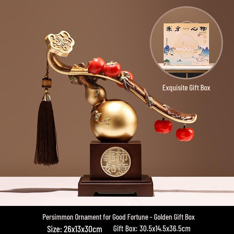 High-End Chinese Style Gourd Ornaments for Wine Cabinet and Living Room Decoration - Perfect Wedding or Engagement Gift