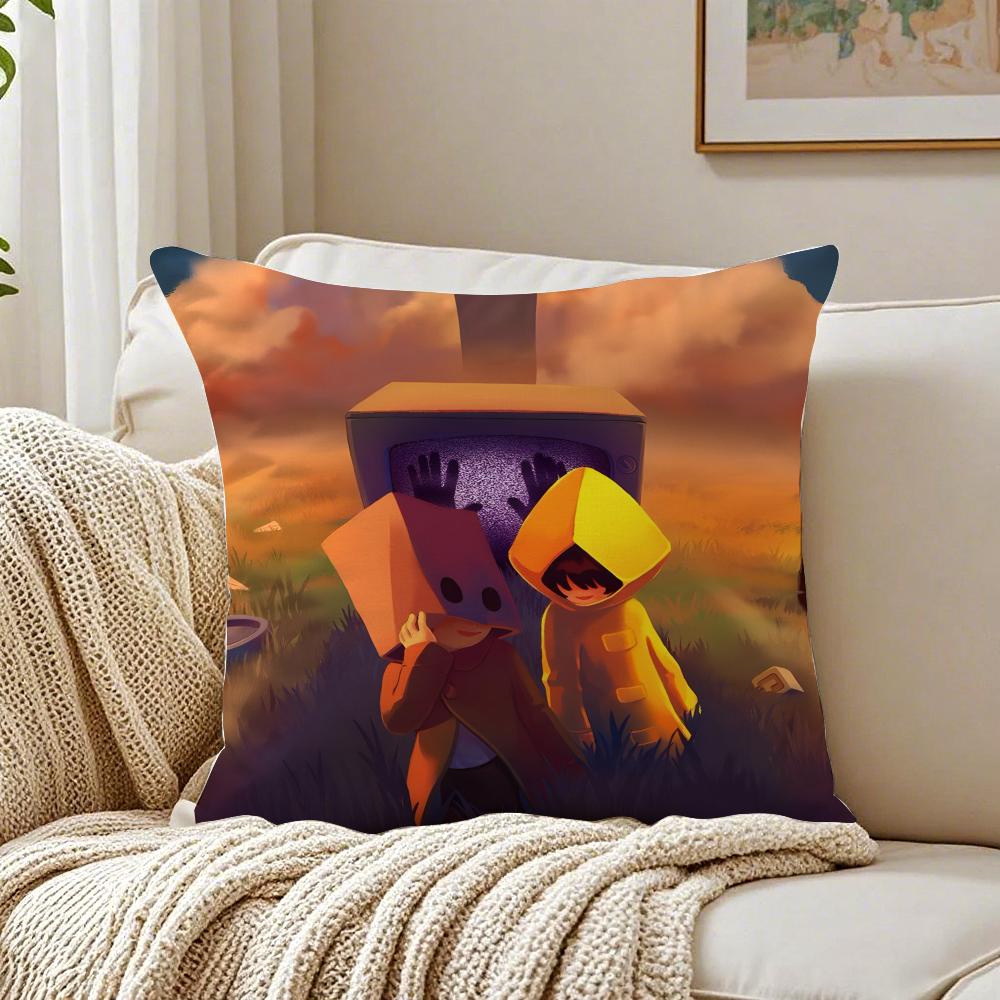Swedish Game LLittle Nightmares Anime Game Cushion Cover Pillowcase Antidustmite Living Room Sofa Decor Cushion Room