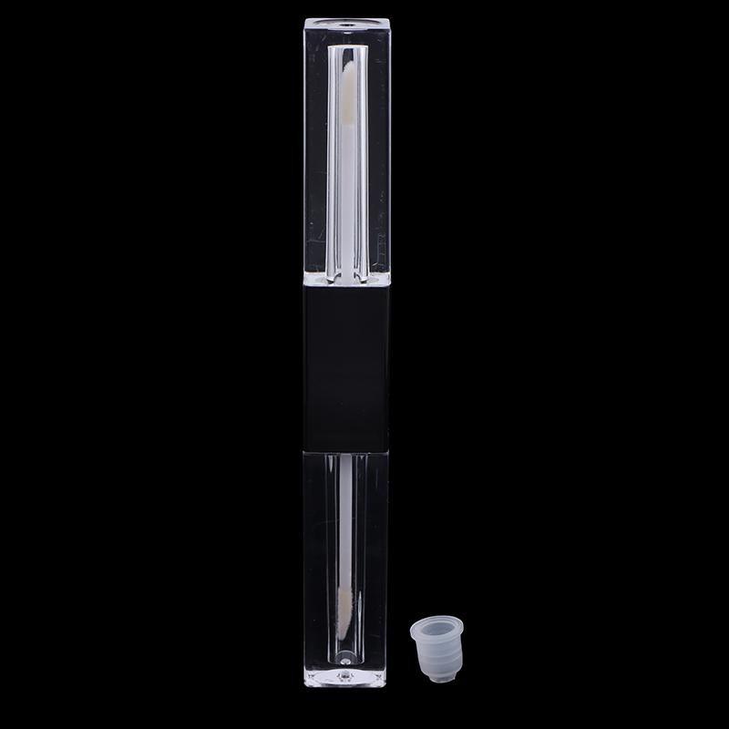 1Pcs Double-Ended 2-In-1 Oval Flat Empty Lip Gloss Tubes With Wand Leak Proof Refillable Packaging Plastic Bottle Travel Kit
