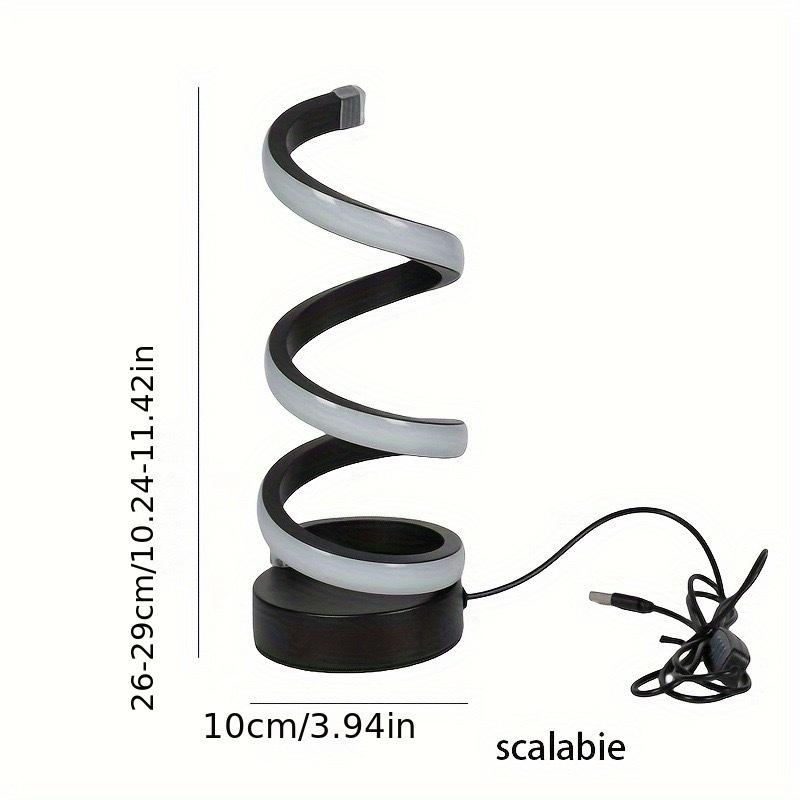 2025 Cross-border E-commerce: Modern Spiral, Adjustable LED, USB-Powered Desk Lamps