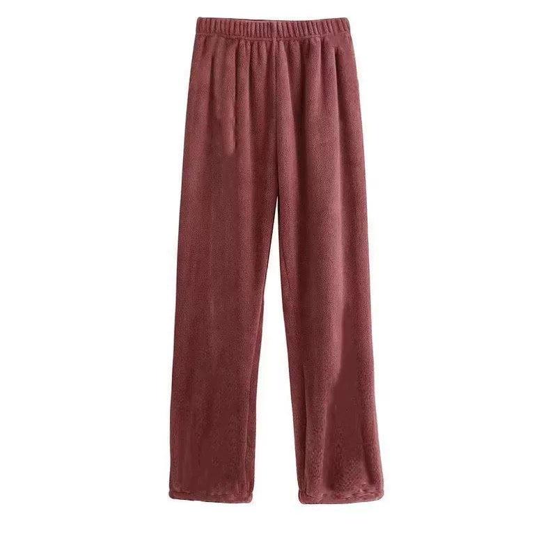 Women's Plus Velvet Warm Pants, Autumn/Winter Pajamas, Thermal Casual Outerwear for Home - Fairy Style 2025.