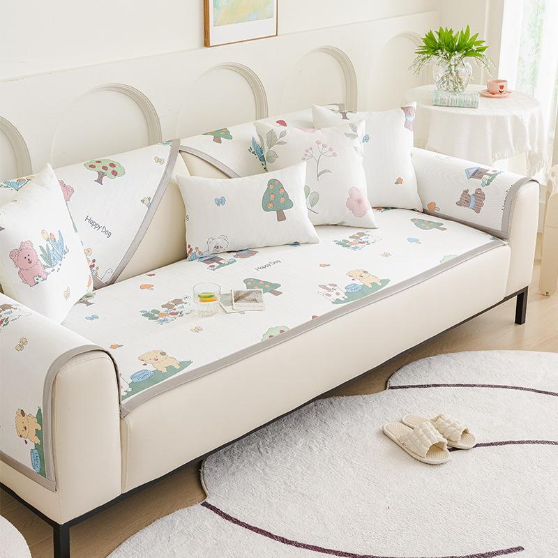 Summer Mat Sofa Cushion Ice Rattan Ice Silk Universal Non-Slip Rattan Mat Seat Cushion Cool And Breathable Sofa Cover