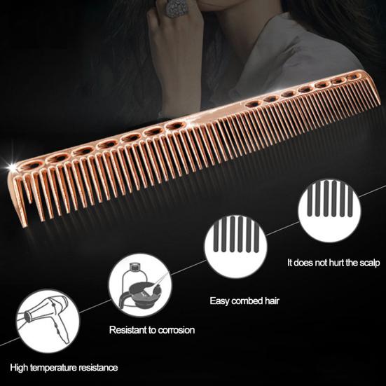 Pettine Acciaio Professionale Ultra Sottile per Parrucchiere Strumento per Styling Capelli Parrucchiere