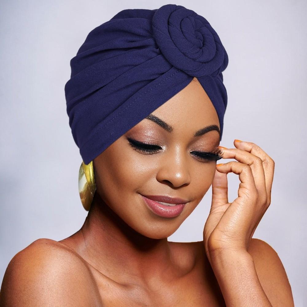 Elastic Twist Knot Turban Hat Wrap Style Cancer Chemo Hat Fashion Hijab Caps  Women Headwear