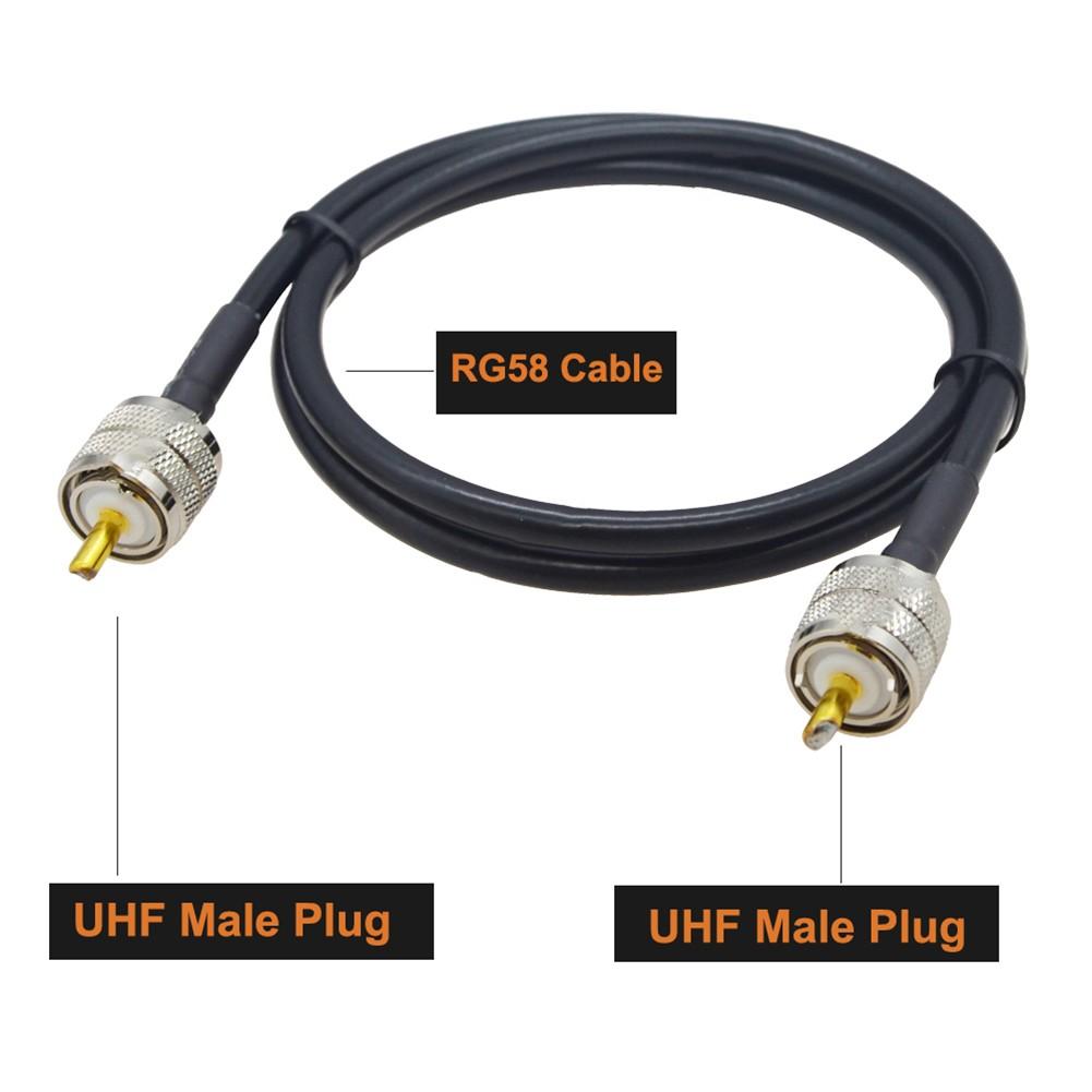 RG58 Kabel PL259 UHF Stecker auf UHF Buchse SO239 Kabel PL-259 auf SO239 HF Koaxial