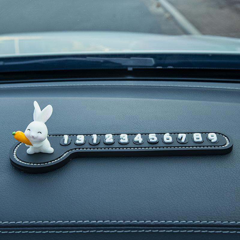 Car Temporary Parking Card Phone Number Card Plate Telephone Number Stop Luminous Parking Aid Garage Car Interior