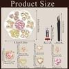 Valentine's Day Nail Art Kit: Plum Blossom Box with 7 Compartments, includes Butterfly, Crown, Heart, and Large Diamond Decorations.