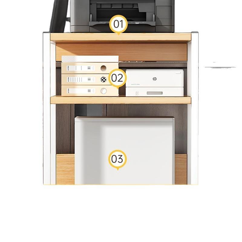 Mobile Multi-Layer Printer & Office Storage Rack with Wheels