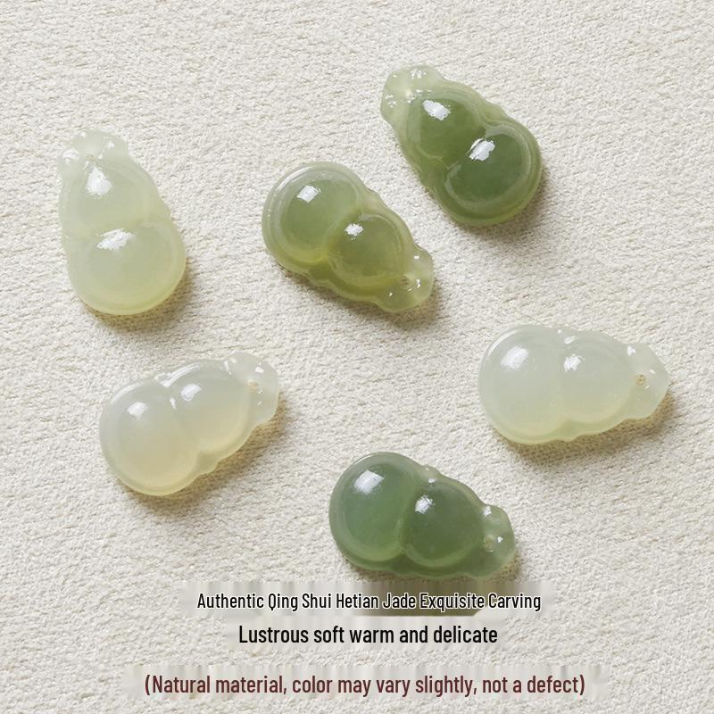 Hetian Jade Gourd Pendant for DIY Jewelry