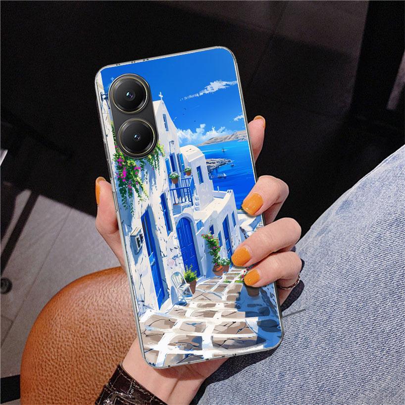 Greece In Summer Santorini Phone Case For Xiaomi Poco X7 X6 X5 Pro F7 Ultra Redmi 15C 15 13C 13 12C 12 10 10A 10C 9 9A 9C 9T Cov