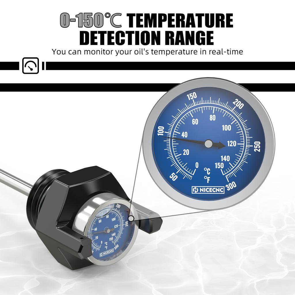 Oil Dipstick w/ Thermometer For Harley 2017-2024 Electra Glide Road King Street Glide Road Glide Ultra Limited Tri Glide Ultra