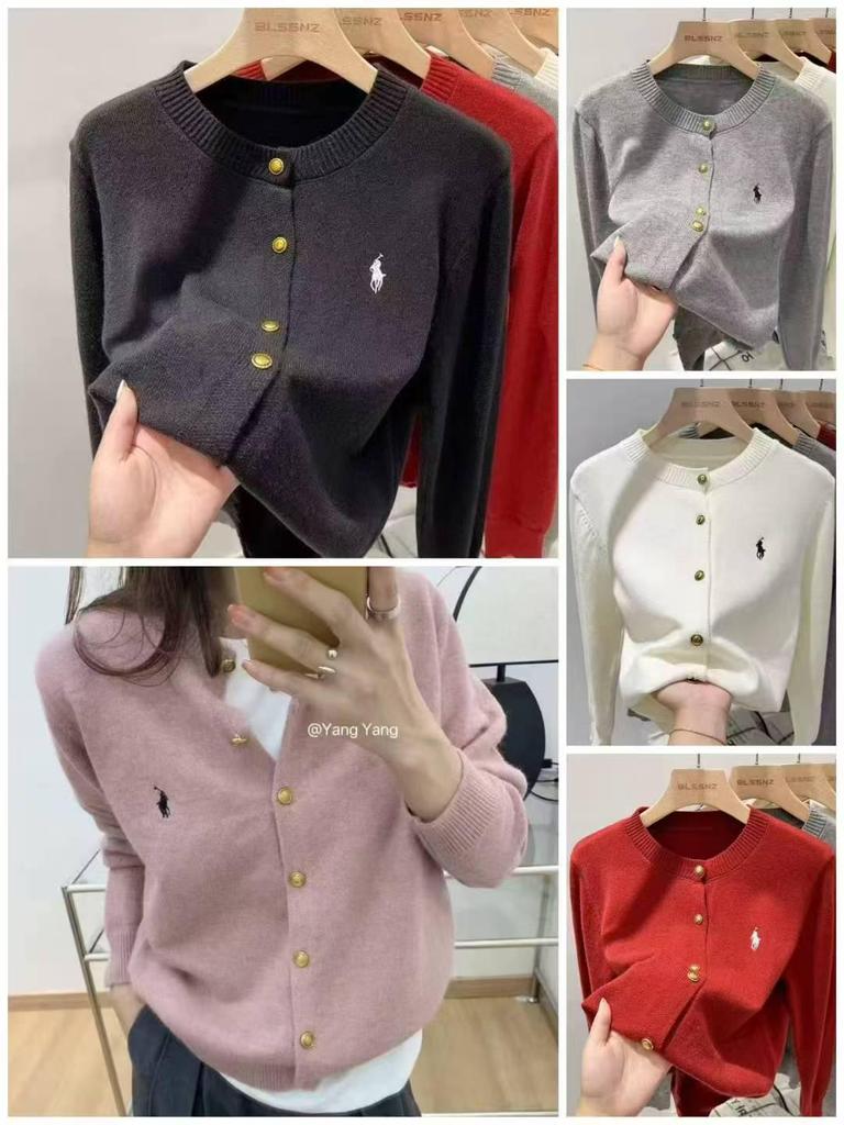 Evropský retro kašmírový vyšívaný kardigan: Dámský volný střih, kulatý výstřih, všestranný pletený svetr kabát