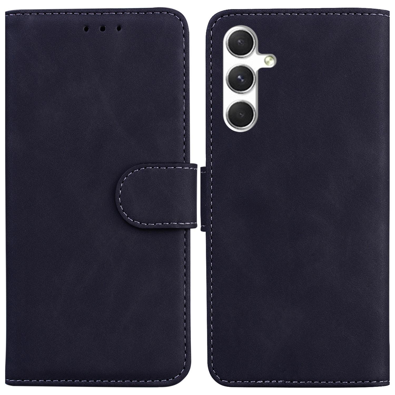 

For Samsung Galaxy S25+ Case Solid Color Leather Wallet Phone Cover B