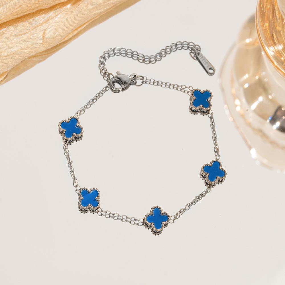 Fashionable Four-leaf Clover Bracelet Light Luxury High-end Women's Niche Jewelry Accessories Hand Jewelry