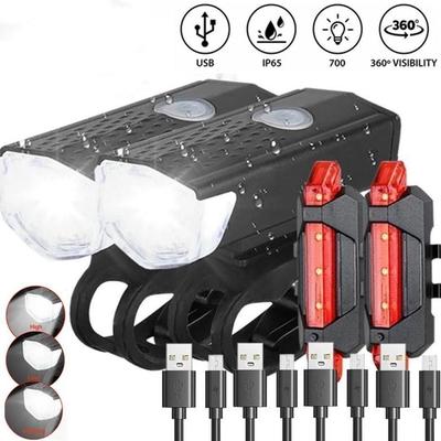 Bisiklet ışığı ön arka arka lambası USB şarj edilebilir MTB dağ bisikleti lambası su geçirmez 800LM bisiklet far bisiklet el feneri