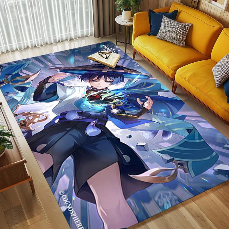 Genshin Impact Living Room Nonslip Area Rug Soft Carpet For Bedroom Game Playroom Sofa Office Home Decor Doormat Christmas Gift C9302292