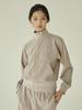 NOUVE Stretch Jersey Zip-Up Set - Beige