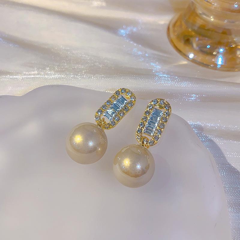 

French-style faux pearl earrings - women s luxury, high-end, niche earrings - s925 hot-selling alloy studs