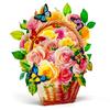 Floral Design Popup Greeting Card With Special Paper Material For Celebrations And Romantic Occasions