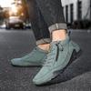 New Spring Autumn Men's Shoes Handmade Leather Men Casual Shoes Outdoor Breathable Men Flat Shoes Fashion Men Ankle Boots
