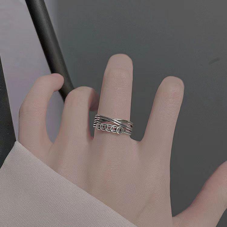 Inel Stea cu Cinci Colțuri pentru Femei - Lux Lejer, Design Coreean High-End, Bandă Argintie pentru Degetul Arătător, Perfect pentru Studente.