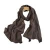 New Thin Cotton Linen Striped Scarf Four Seasons Versatile Soft Neck Guard Silk Scarf Women's Travel Shawl Scarf