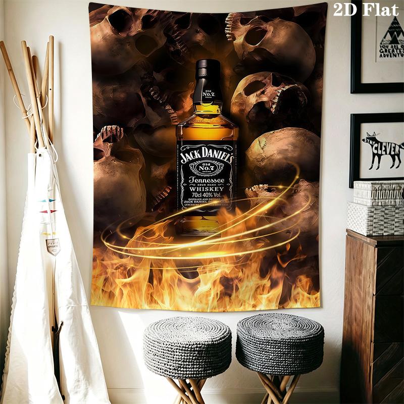 Jack Daniel'S Tennessee Whiskey Timeless Classic Tapestry Wallmounted Fashion Print Background Cloth Atmospheric Background Cloth Home Decor