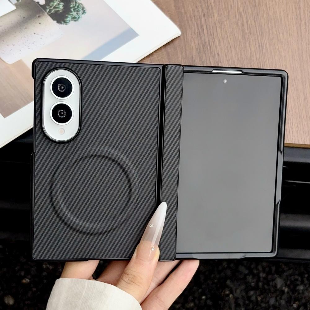 Fold8 Carbon Fiber Hinge Protect Magnetic Case for Samsung Z Fold8 Ultra Fold 8 7 6 5 for Magsafe Wireless Charge Bumper Cover