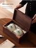 Classic Green Hill Ceramic Tea Caddy Gift Box - Empty Storage Jar for Black & Green Tea with Custom Logo