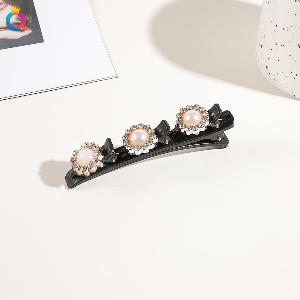 Vierblättriges Kleeblatt Blume Haarspange Damen Gebrochene Haarspange Flecht-Finishing-Artefakt Seitenklammer Ponyklammer