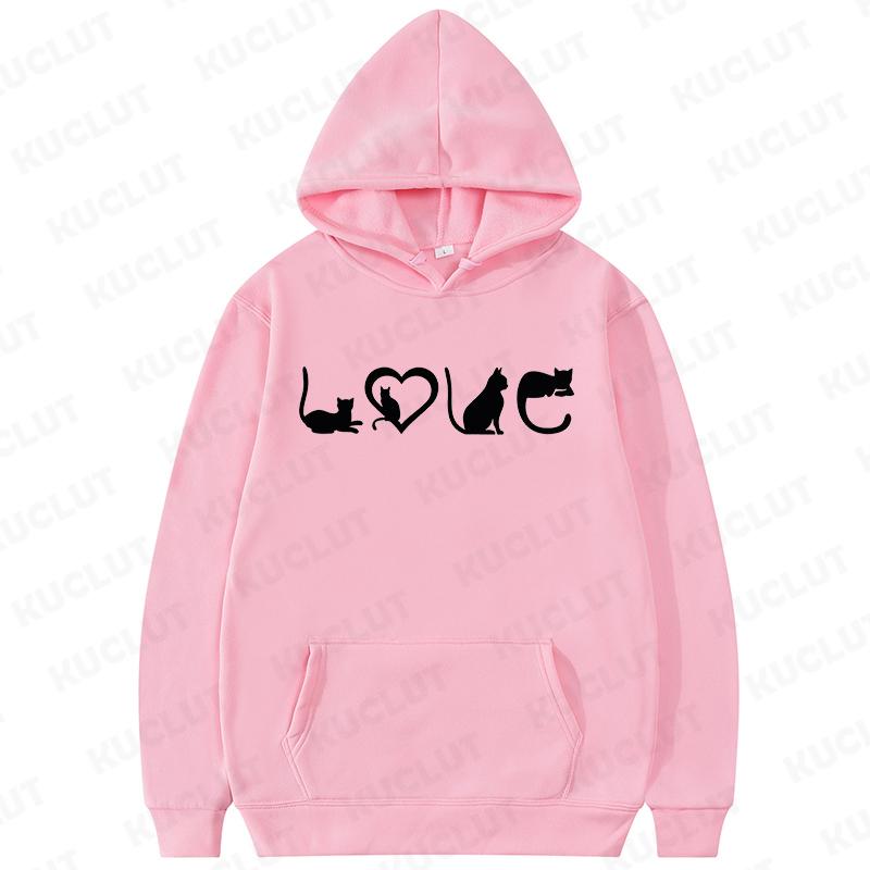 Cat Mama Print Hoodies Fashion Casual Long Sleeve Sweatshirts for Autumn Winter Clothing Mom Sportwear Fashion Women Clothes