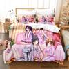 2023 Sword Art Online II Bedding Set Single Twin Full Queen King Size Bed Set Adult Kid Bedroom Duvetcover Sets Anime Bed