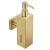 Dispenser per Sapone Liquido Acciaio Inossidabile 304 Nero Spazzolato Quadrato Circolare Dispenser Manuale per Sapone Dispenser per Sapone da Bagno Hotel