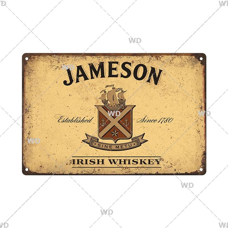 Whisky Marke Metall Vintage Blechschild Metallschild Dekorative Wandplakette Werbeschild Pub Bar Club Man Cave Dekor Wanddeko