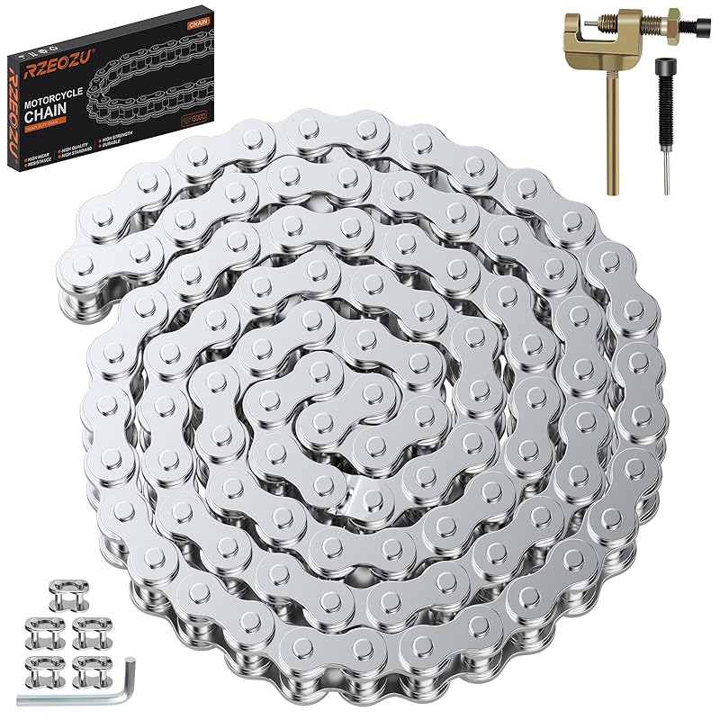 Серебряный Мини-байк 35 Цепь С Размыкателем Цепи Совместим С Coleman CT100U CC100X Baja Doodlebug DB30 Motovox MBX10 MBX11 Monster Moto 80Cc 105Cc 1