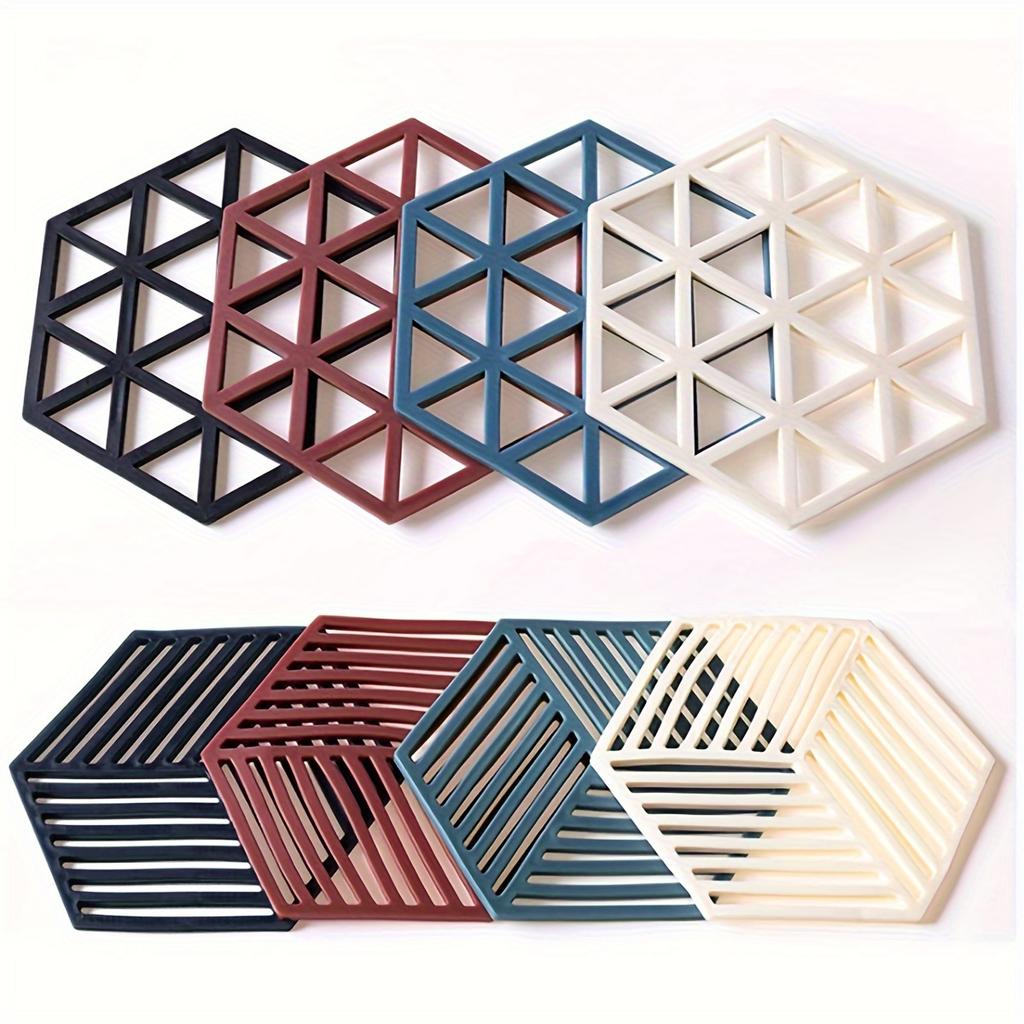 10pcs Heat Insulation Coaster High Temperature Resistant Potholder Home Coaster Silicone Bowl Pad Soft Cup Mat Placemat Placemat