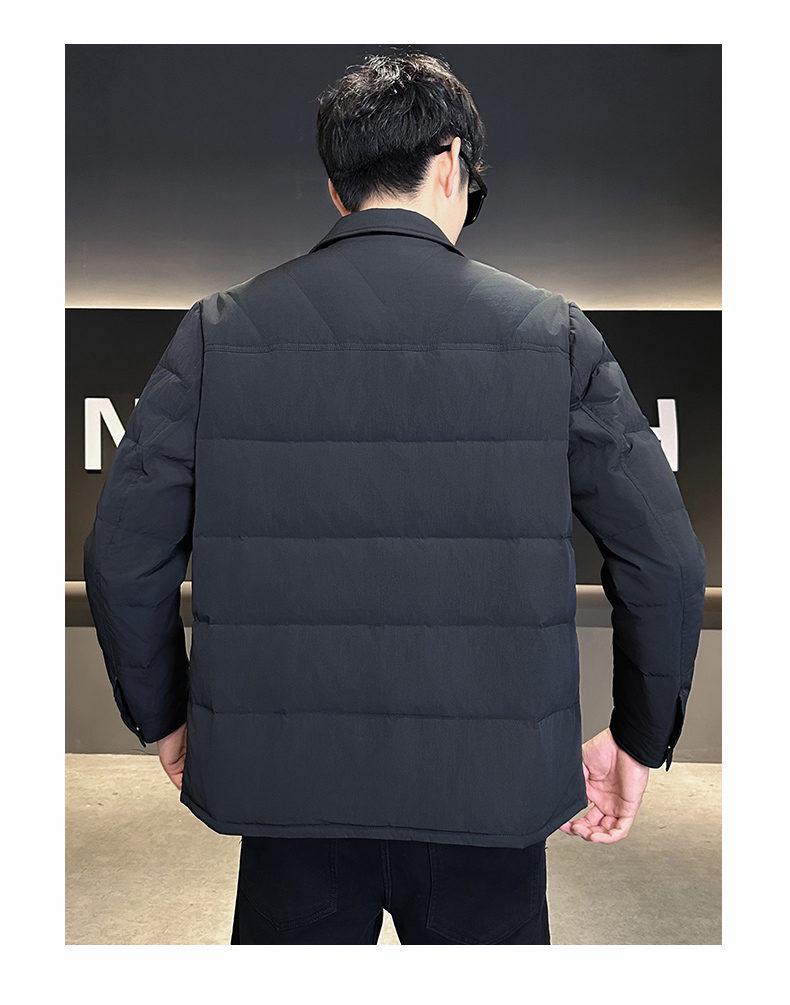 Men's 90% Down Lapel Jacket, Lightweight, Suitable for 25-Year-Olds