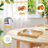 Large Capacity Food Serving Tray Rectangular Woven Decorative Platter Woven Storage Tray  Household