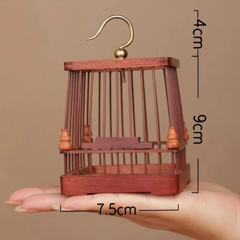 Sandalwood Trapezoidal Cage for Crickets Grasshoppers and Other Reptiles Practical Exquisite Solid Wood Unpainted Classic Cage