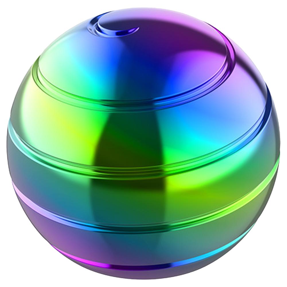 Kinetic Desk Spinning Toy Stress Relief Desktop Gyroscope Toy Aluminum Alloy Fidget Spinner Ball Decor Toy Gift for Kids Adults