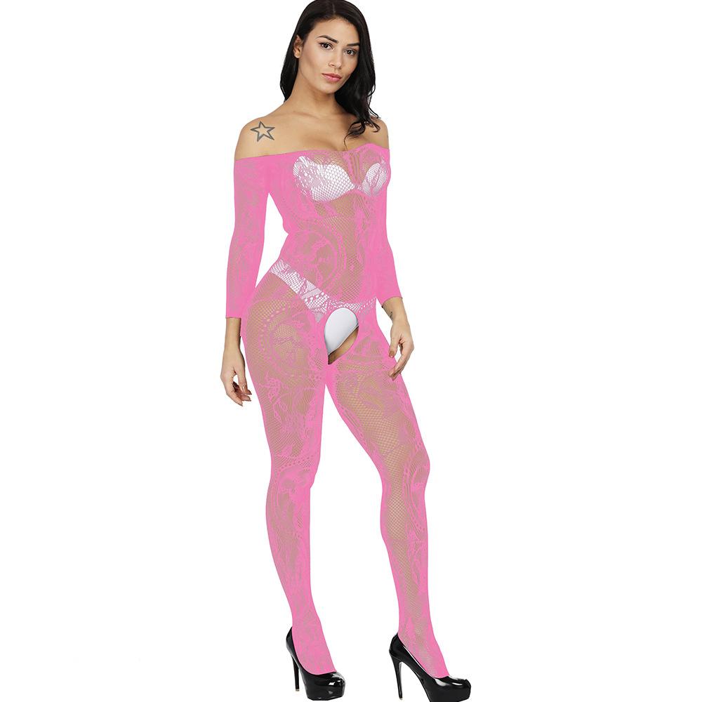 Sexy Underwear Online Sexy One-piece, Neck-hanging One-piece Stockings, Open-ended Hollowed Out On All Sides