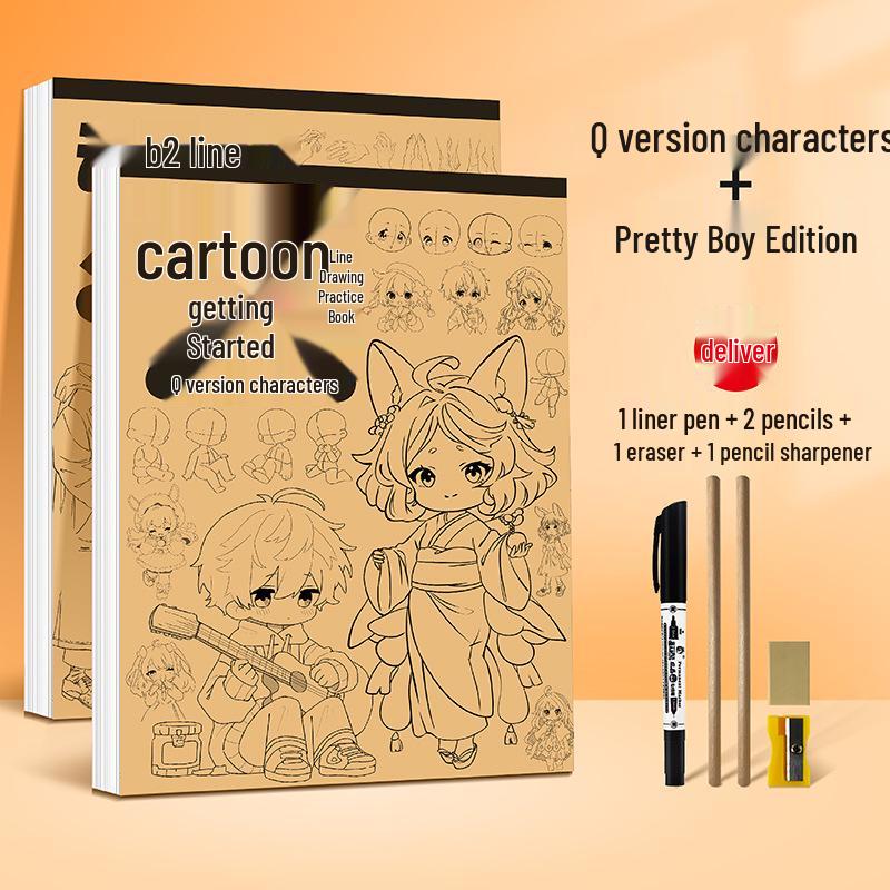 Manga Beginners' Tracing Book: Cute Anime Girls & Chibi Characters