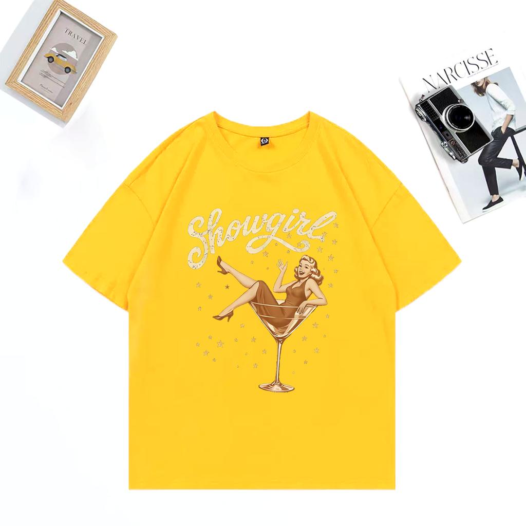 The Life of A Showgirl Fashion Tops Unisex Womens High Quality Couples Tshirt Unisex Cotton Short Sleeve T Shirt Vintage Camiseta
