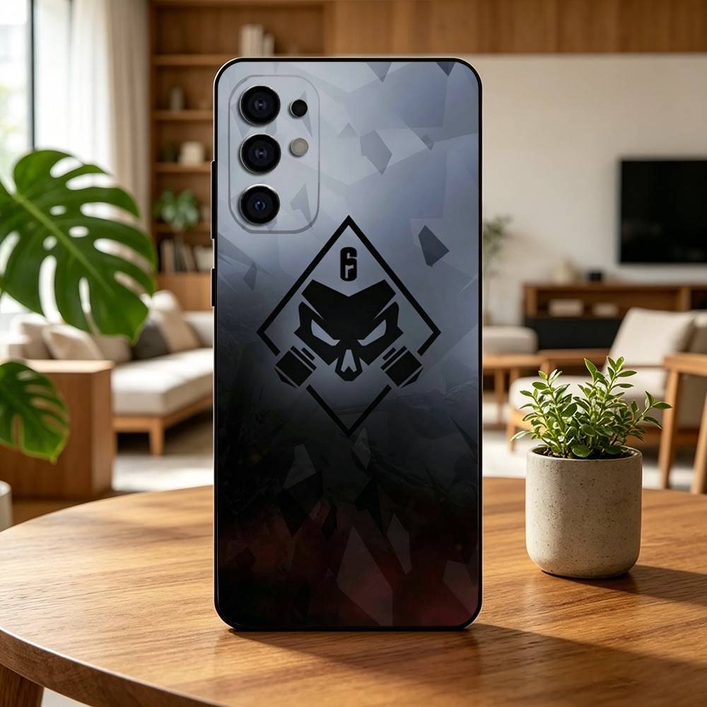 Für R-Rainbow S-Six S-Siege Handyhülle Für Samsung S25,S24,S21,S22,S23,S30,Ultra,S20,Plus,Fe,Weiche Silikon Schwarze Hülle