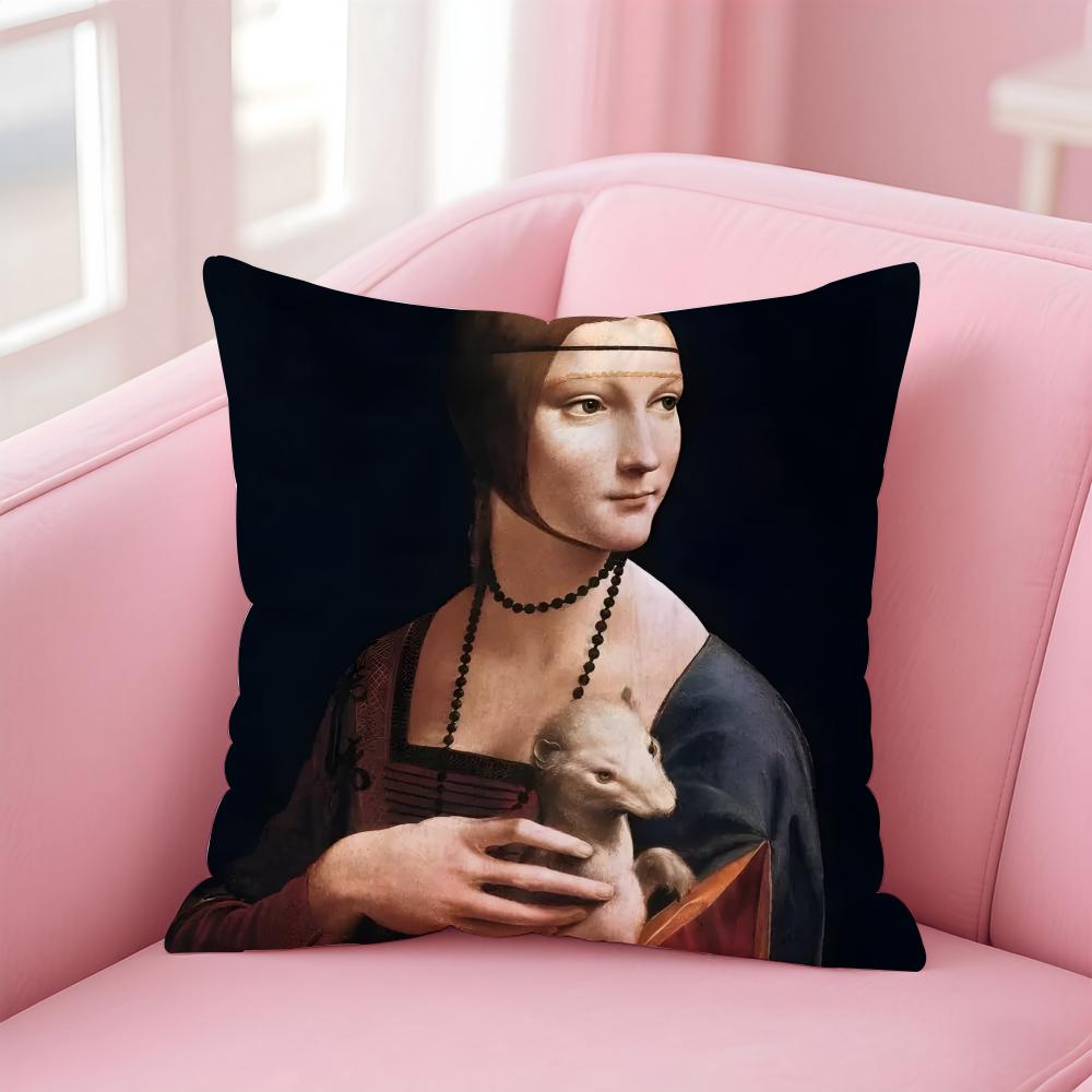 PPiero Da Vincis Cushion Cover Pillow Case Ultra Soft Skin Friendly Fabric Cloud Like Comfort Concealed Zipper