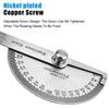 180 Degree Protractor Goniometer Angle Ruler Stainless Steel Woodworking Tools Rotary Measuring Ruler Metal Angle Finder